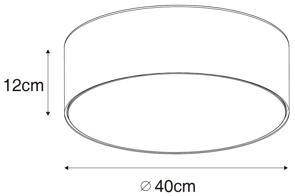 Modern mennyezeti lámpa okker 40 cm arany belsővel - Drum