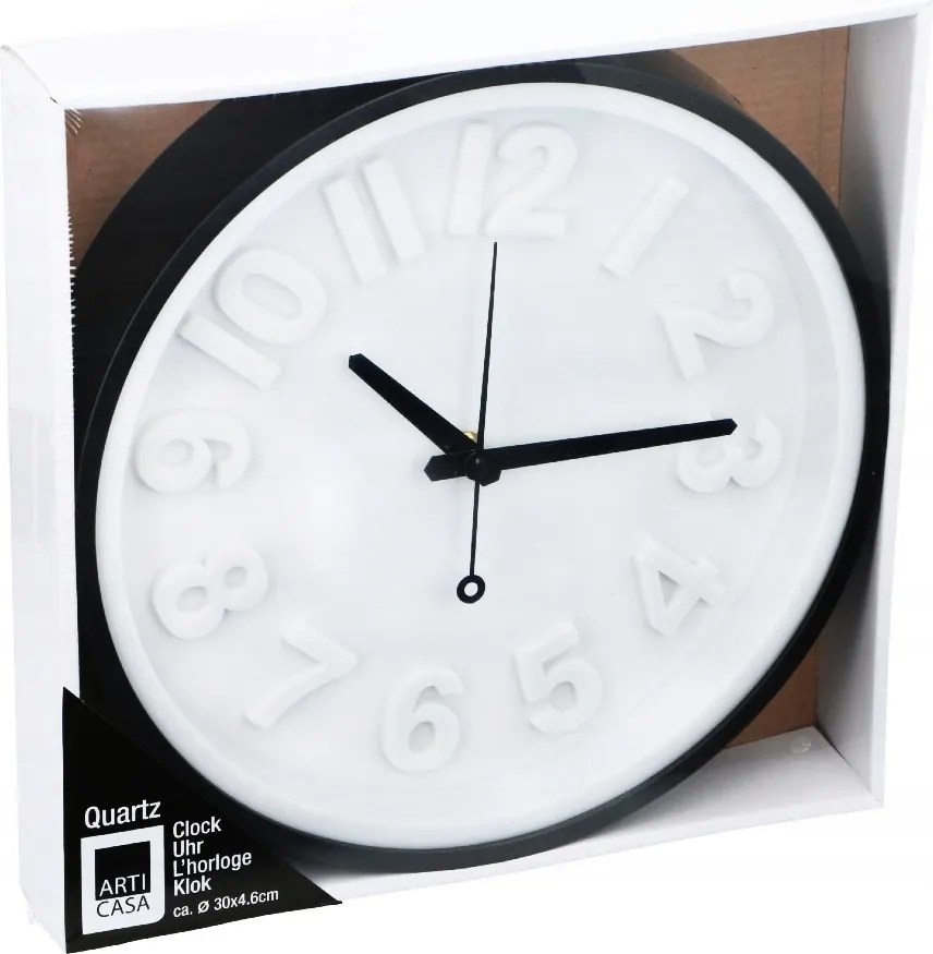 Dekoratív Falióra Kerek 30 cm Articasa