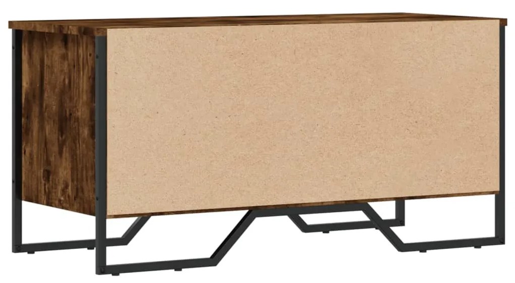füstös tölgy színű szerelt fa cipőszekrény 90 x 38 x 45,5 cm