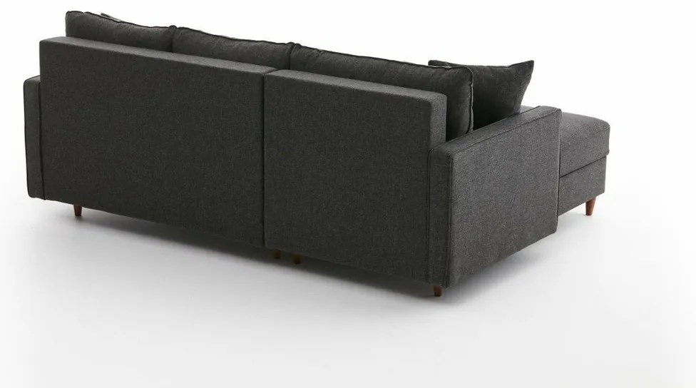 Eva Left Anthracite kinyitható sarokkanapé