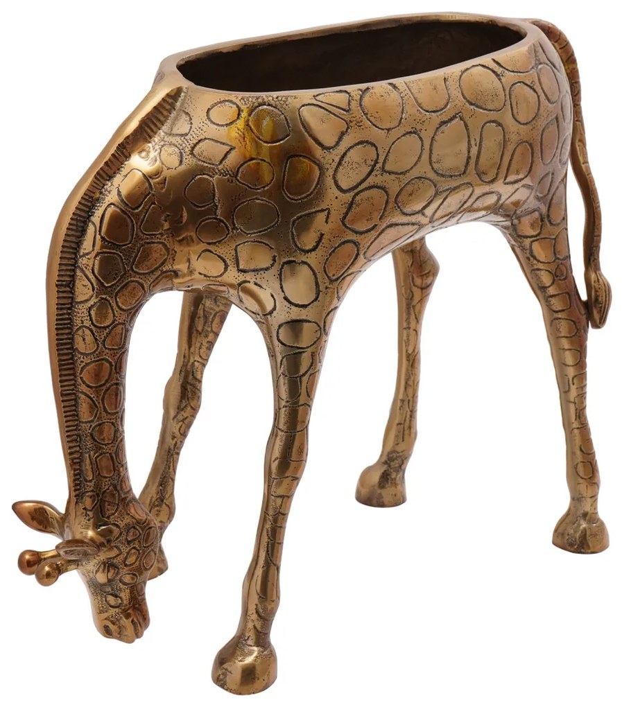 Zsiráf Alakú Jégvödör Sárgaréz - 49x22x39 cm Alumínium