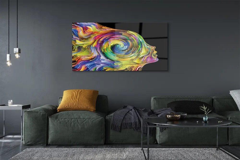 Üvegképek Nő színes kép 120x60cm