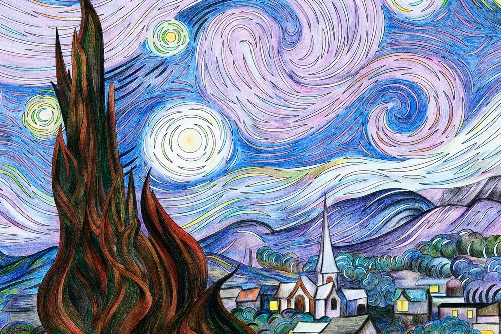 Kép reprodukció Csillagos éjszaka - Vincent van Gogh