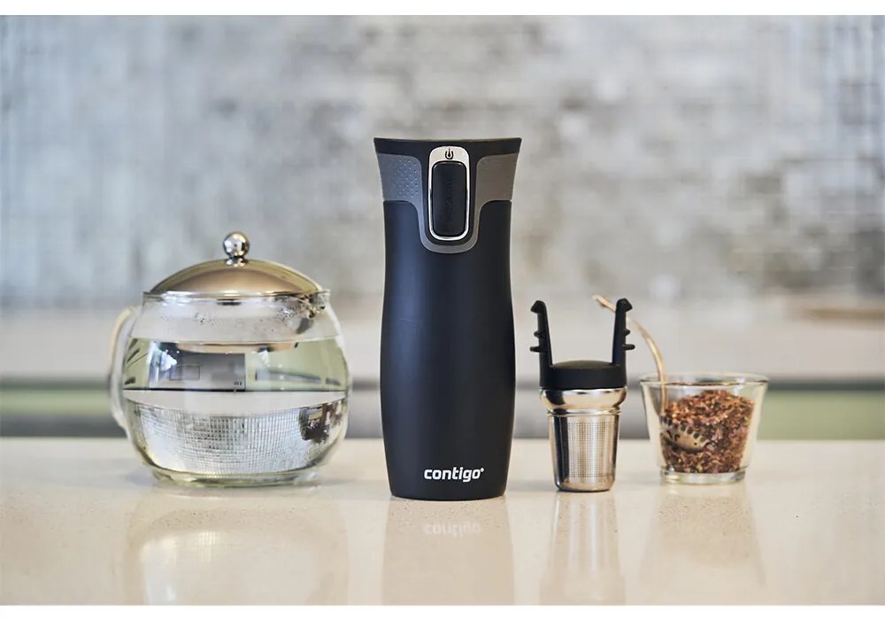Contigo West Loop 470 ml hőálló palack, mattfekete