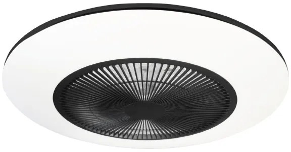 LED Dimmelhető mennyezeti lámpa ventilátorral ARIA LED/38W/230V fekete/fehér + távirányító