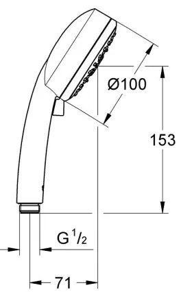 GROHE 27575002 - TEMPESTA COSMOPOLITAN 100 4” kézi zuhany, fényes króm