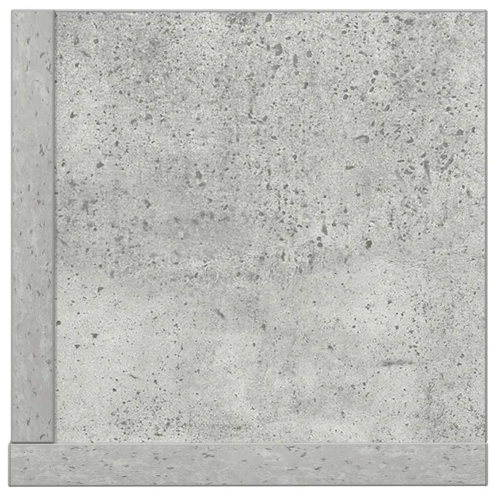 2 db betonszürke szerelt fa fali polc 75 x 16,5 x 16,5 cm