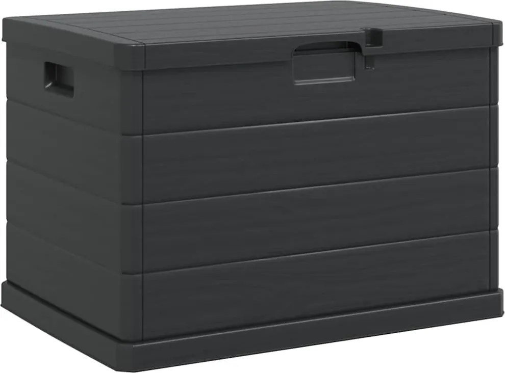 vidaXL Kerti Tároló Doboz Antracit 77,5 x 54,5 x 53 cm Műanyag