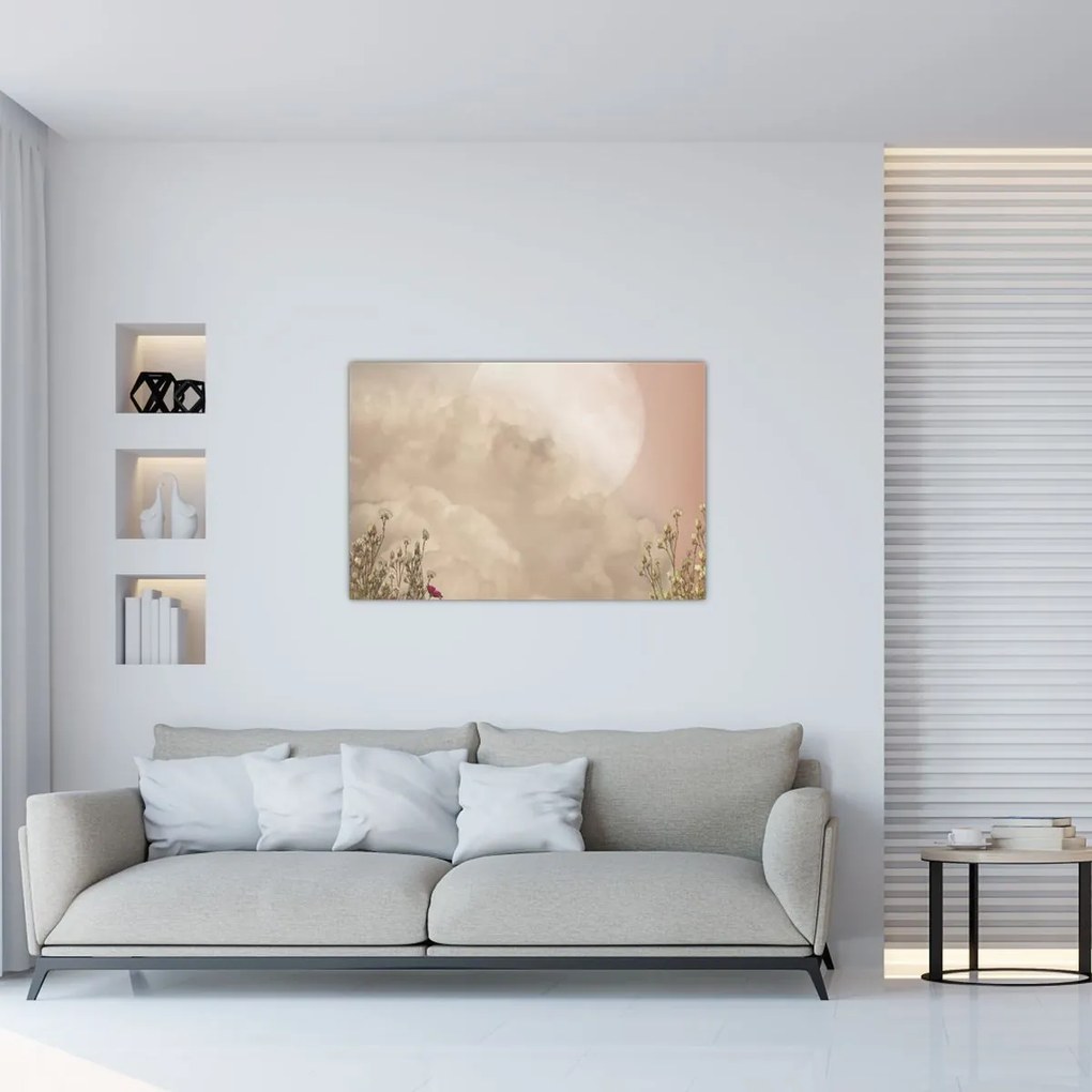 Kép - Rózsaszín telihold (90x60 cm)