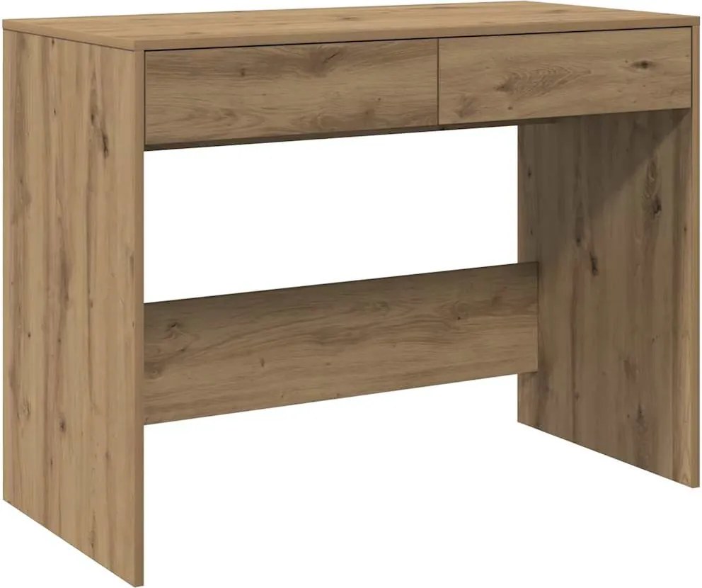 vidaXL kézműves tölgy színű szerelt fa íróasztal 101 x 50 x 76,5 cm