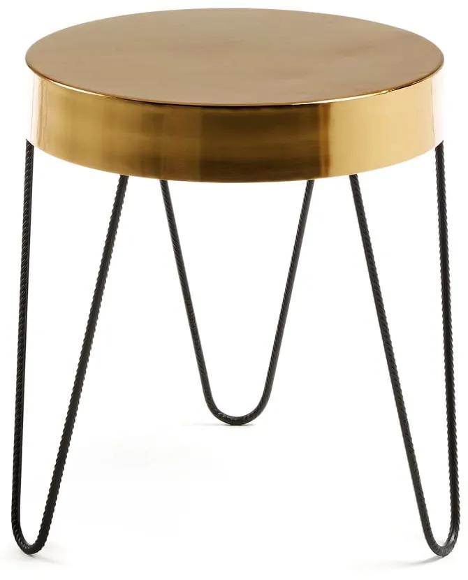 Juvenil aranyszínű dohányzóasztal, magasság 45 cm - La Forma