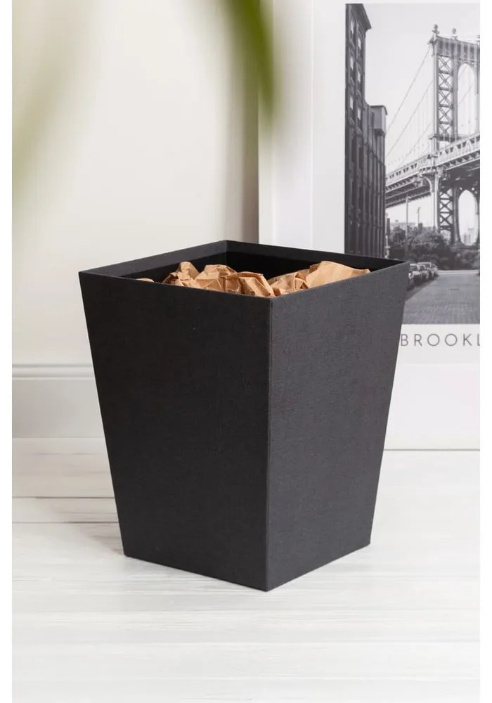 Fekete szemetes Sofia Canvas Paper Laminate – Bigso