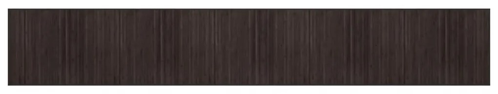 négyszögletű sötétbarna bambusz szőnyeg 80 x 1000 cm