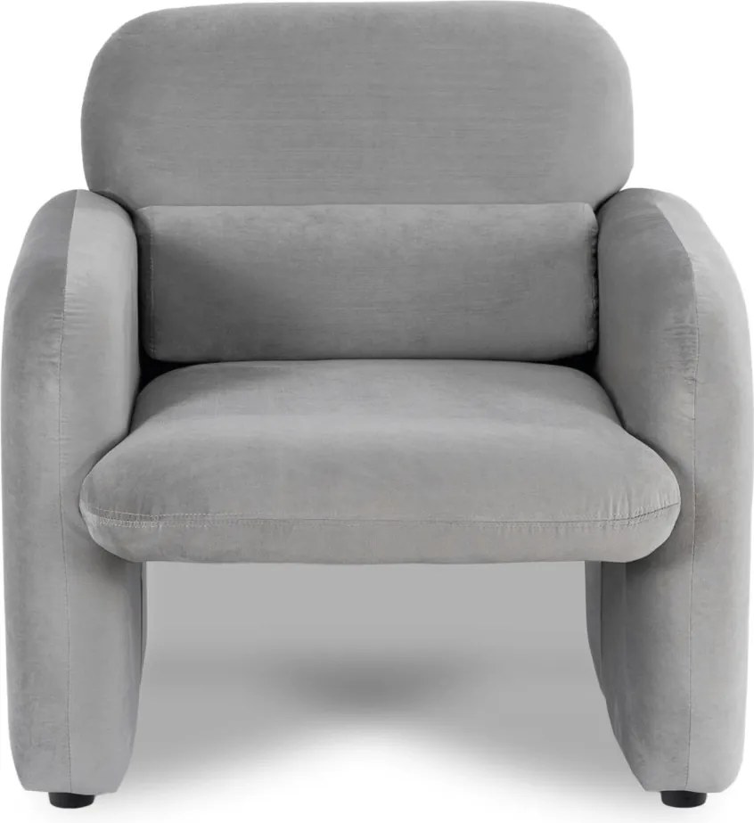 Pihenőfotel szürke színben, bársony kárpittal TOGO