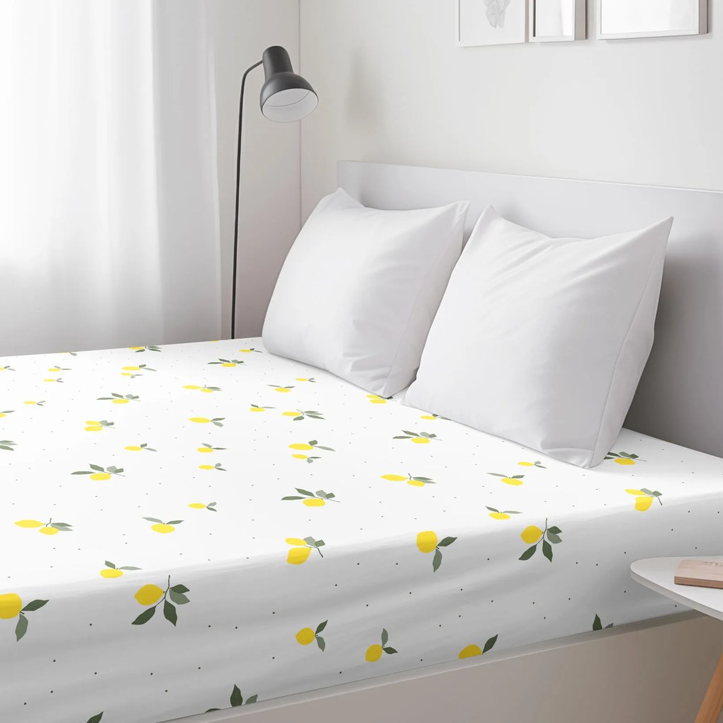Goldea pamut gumis lepedő - citromok 200 x 200 cm