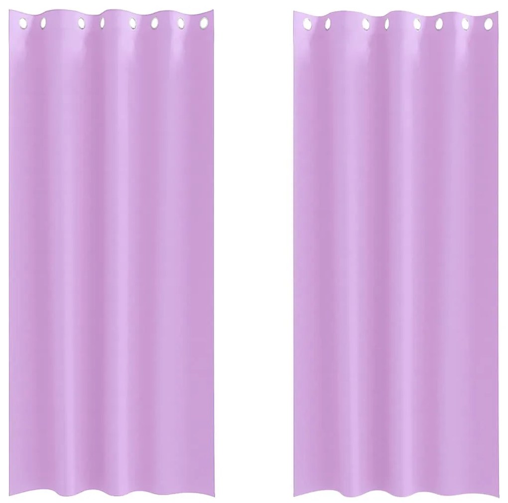 Függönyök függönyökkel 2 pcs Lila 225x140cm Poliészter