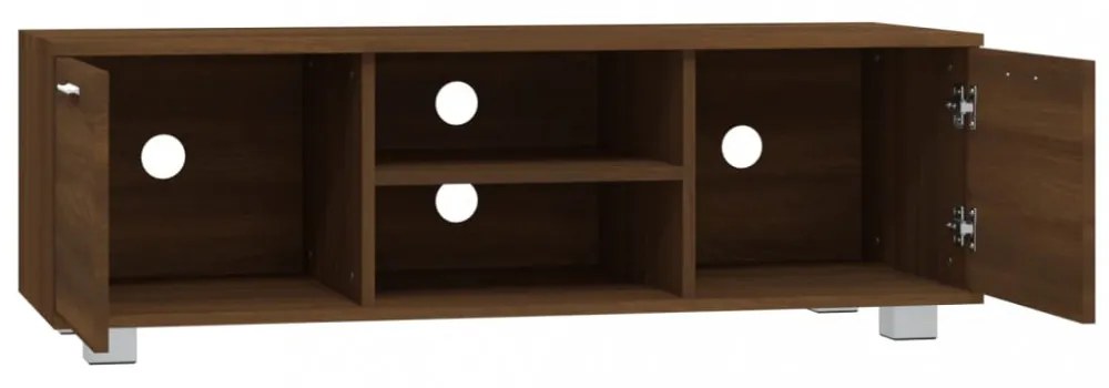 barna tölgy színű szerelt fa TV-szekrény 120 x 40,5 x 35 cm