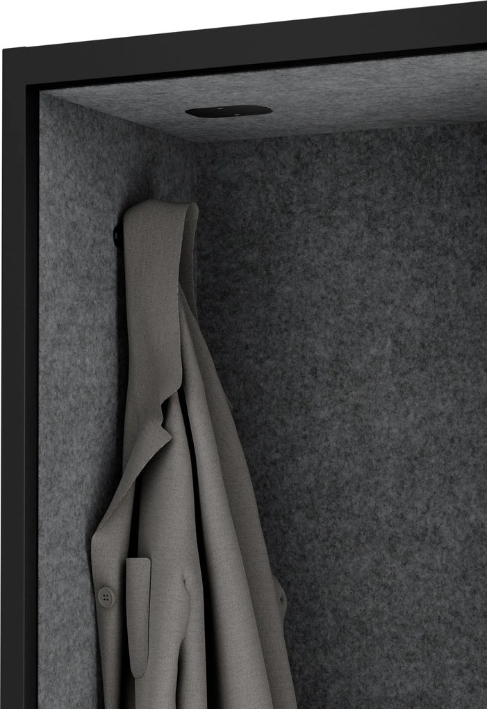 Sally 600mm korpus Czarny - siedzisko Ciemnoszary