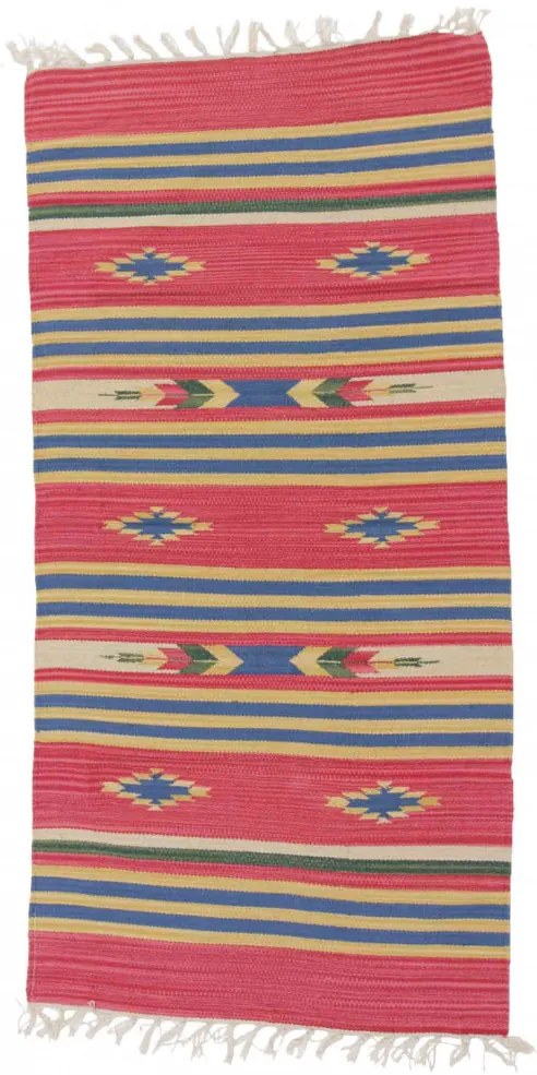 Indiai Kilim szőnyeg 70x140 modern kelim szőnyeg pamutból