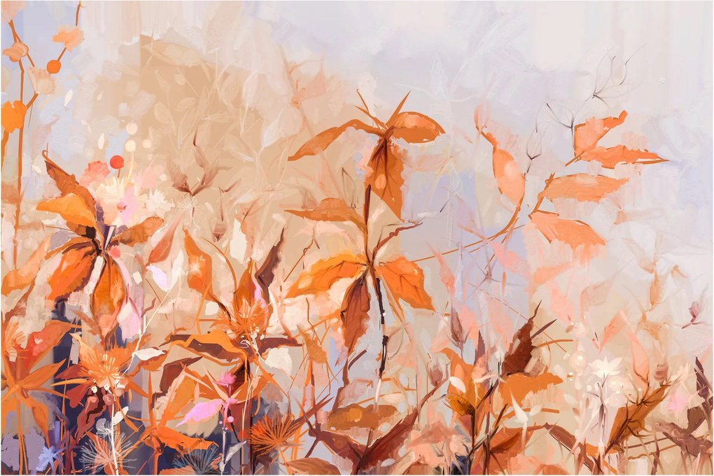 Kép - Festett virágok (90x60 cm)