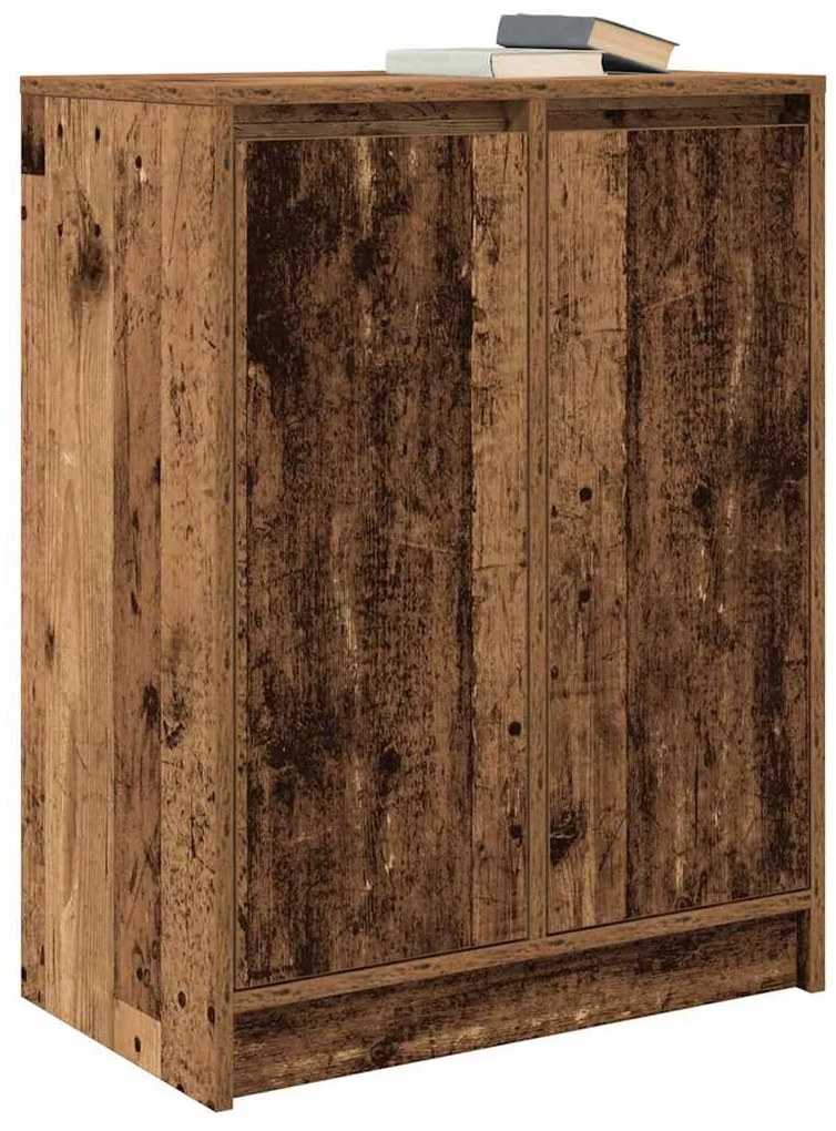 antik fa színű szerelt fa tálalószekrény 57x34x76 cm