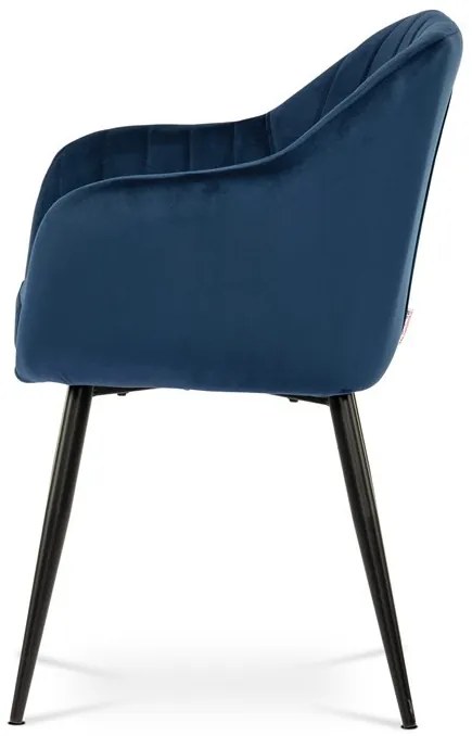 Kék Bársony Étkezőszék. PIKA BLUE4