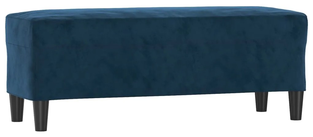kék bársony pad 100 x 35 x 41 cm