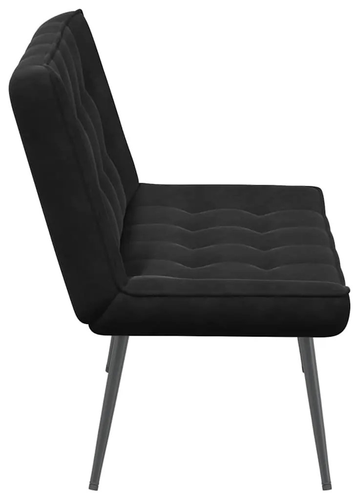 fekete bársonypad 110 x 74 x 84 cm