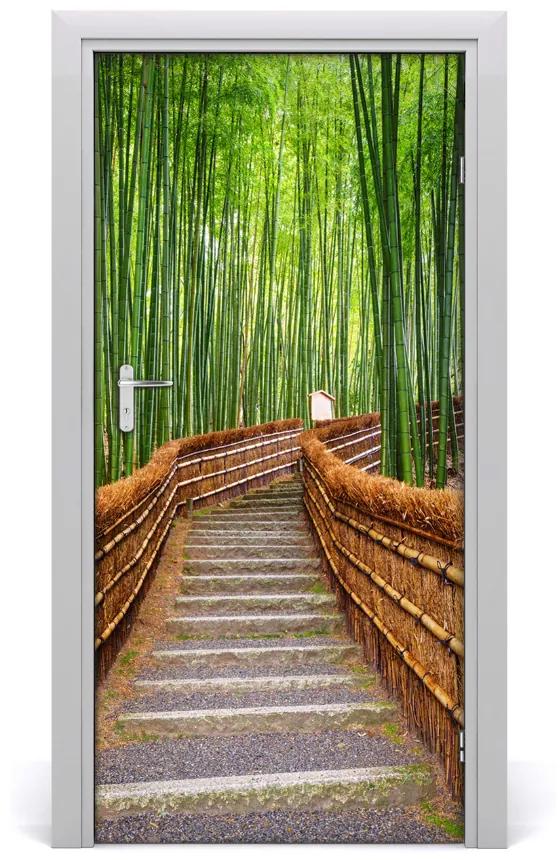 Ajtóposzter öntapadós bambusz erdő 75x205 cm