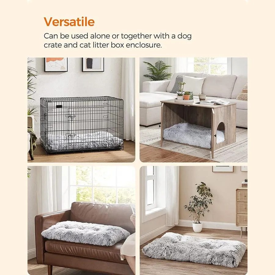 Kisállat fekhely, párnázott, mosható kutyafekhely, világosszürke | FEANDREA