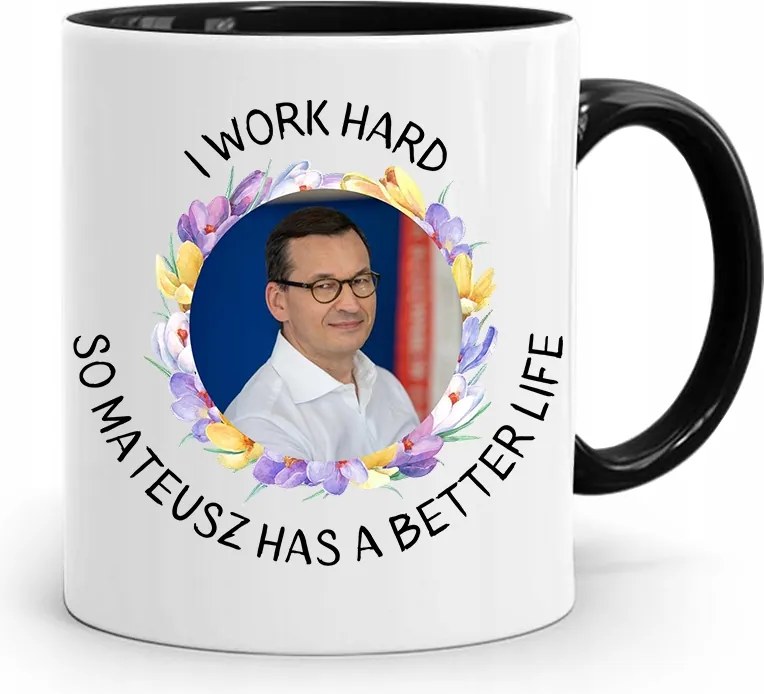 Bögre Fekete Politikusok Miniszterelnök Mateusz Morawiecki