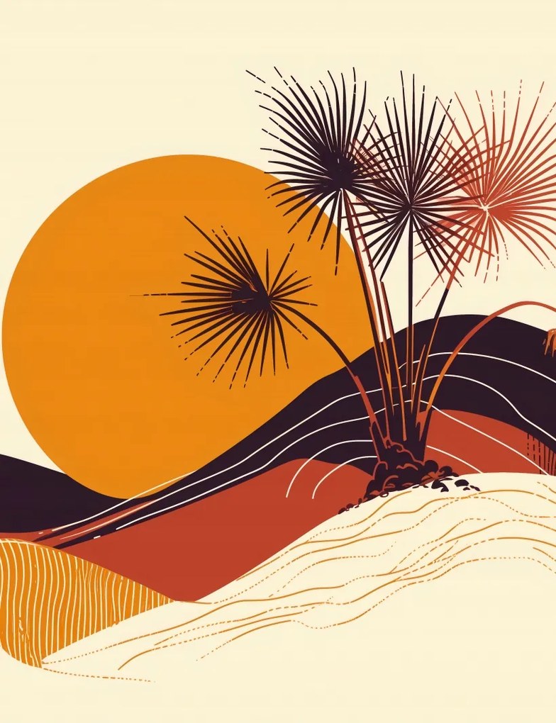 Poszter 50x65cm Napsütötte horizont