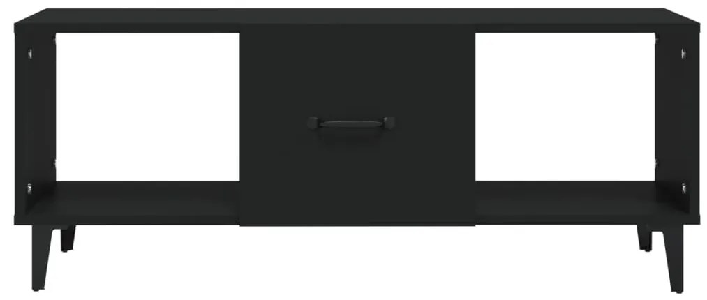 Fekete szerelt fa dohányzóasztal 102 x 50 x 40 cm