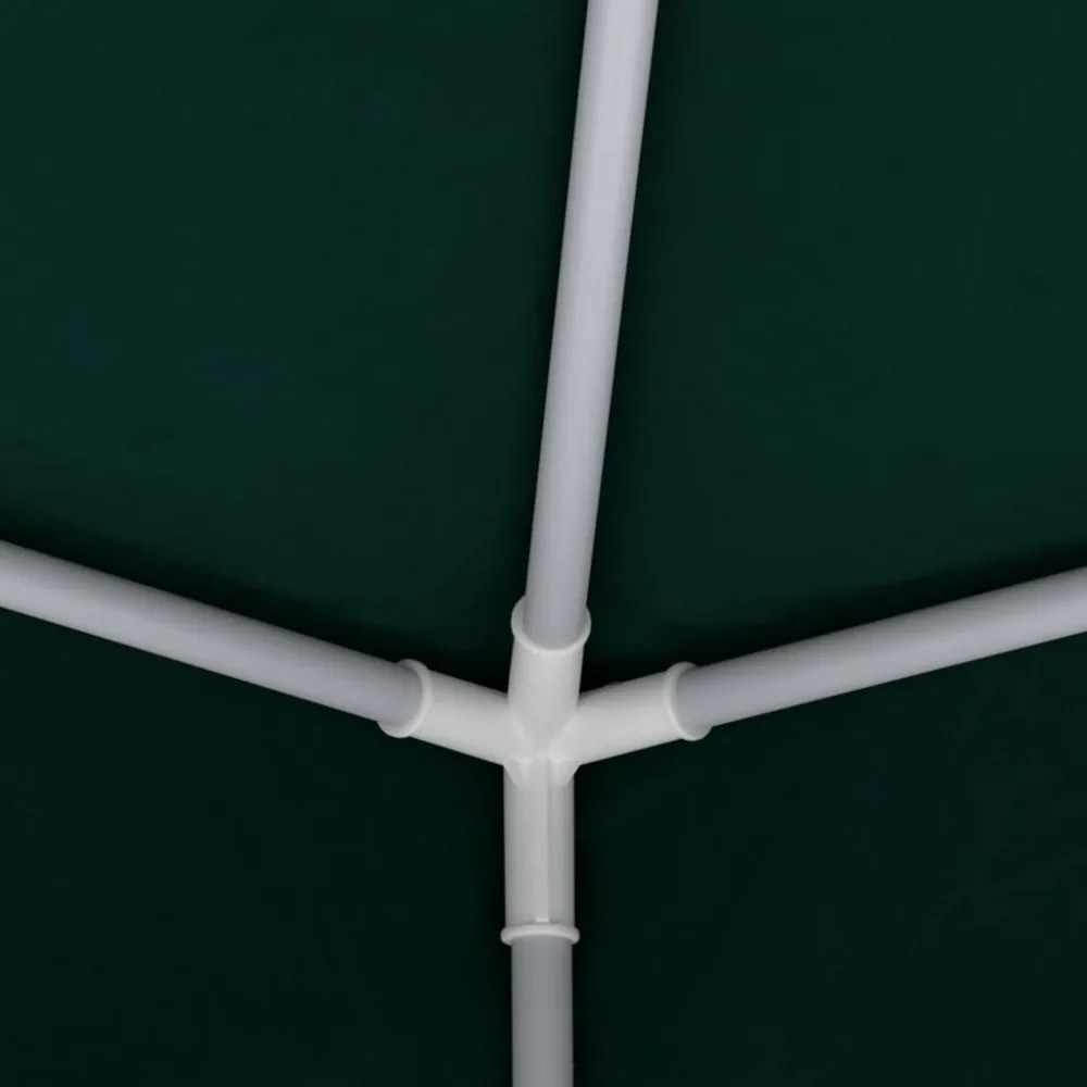 zöld rendezvénysátor oldalfalakkal 4 x 6 m 90 g/m²