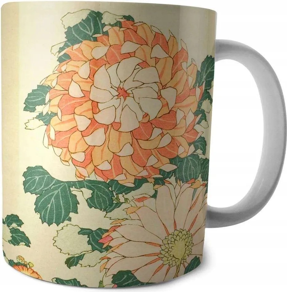 Bögre Krizantém és a méh Katsushika Hokusai