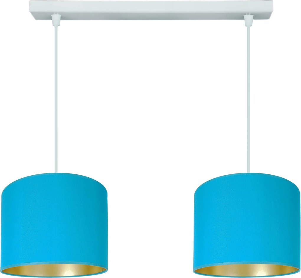 Modern függőlámpa türkiz lámpabúrával 20cm, nappaliba, hálószobába Led Új