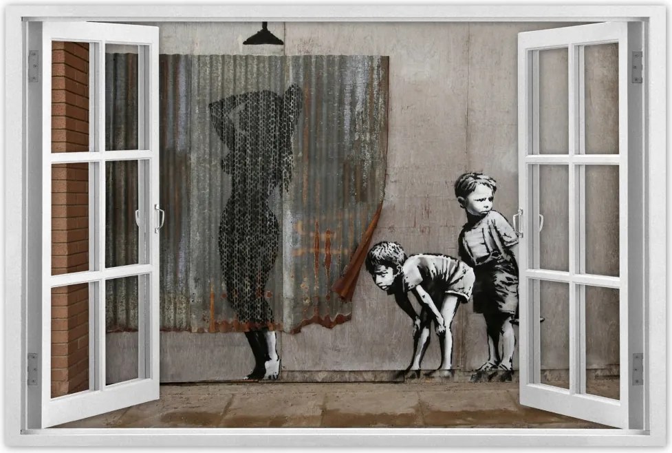 Poszterek 90x60 Banksy kukkolás