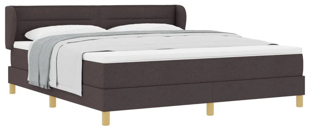 Boxspring Ágy Matrac Káprázatos Barna Színben, 180x200 cm, Textil