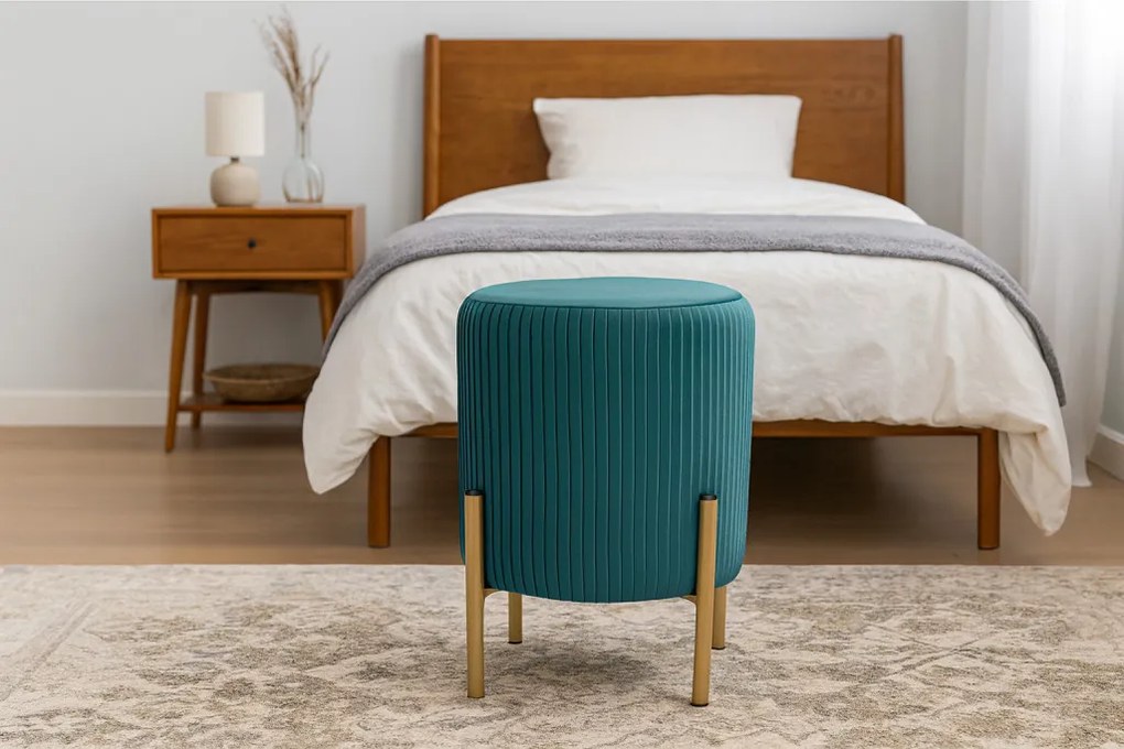 Kerek puff lábakon 28 x 42 cm