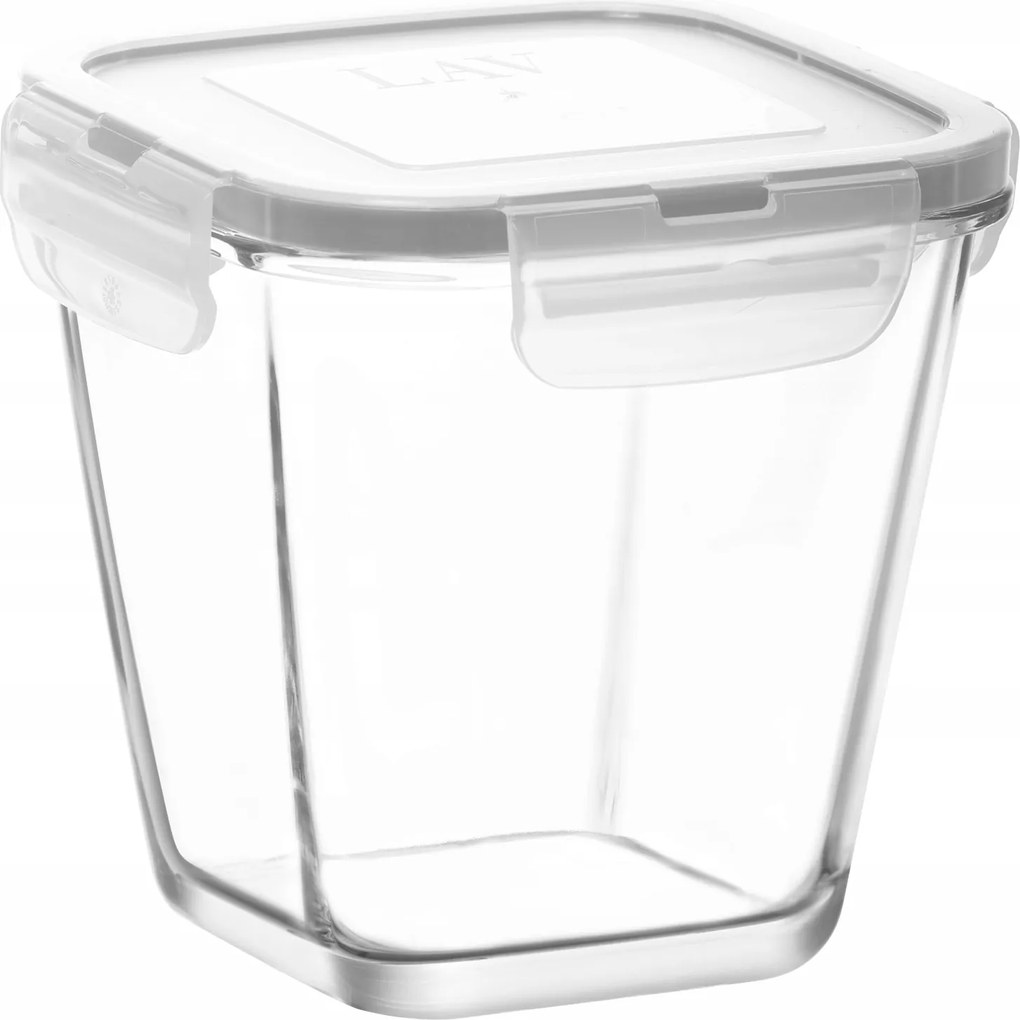 Lav Fresco Ételtároló üveg fedéllel Zárható rendszerező 700 ml