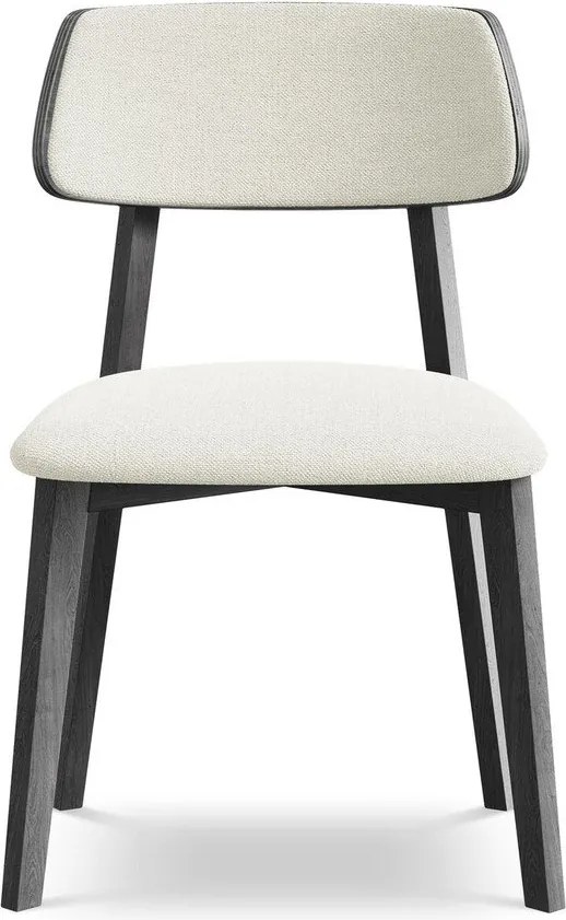 Krémszínű tömörfa étkezőszék Niu – Makamii