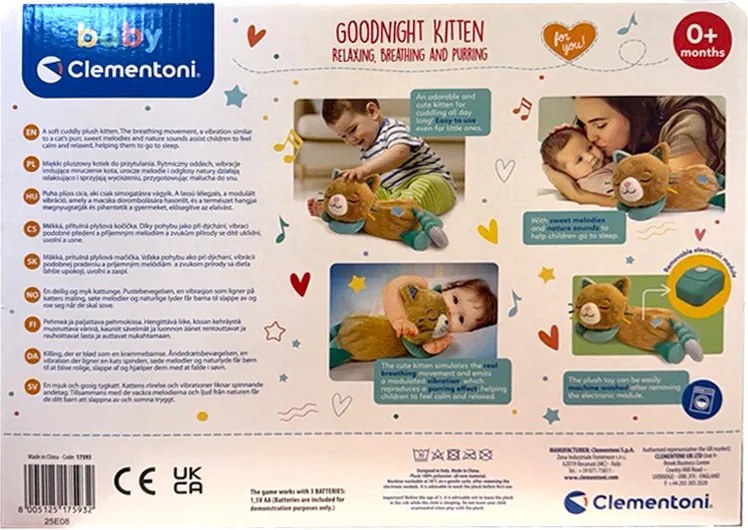 Doromboló cica Brown interaktív plüss játék Clementoni