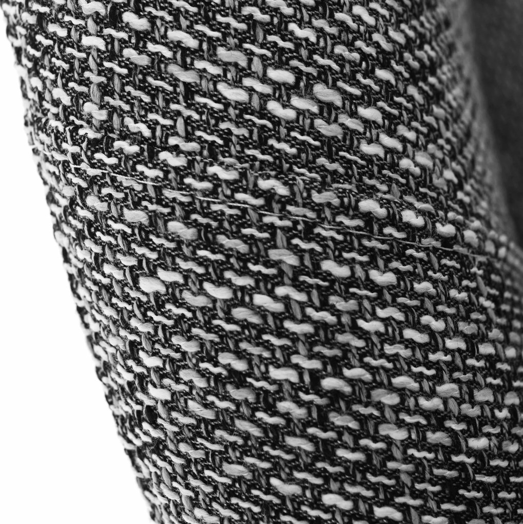 Klub fotel, fehér textilbőr / szürke szövet, CUBA