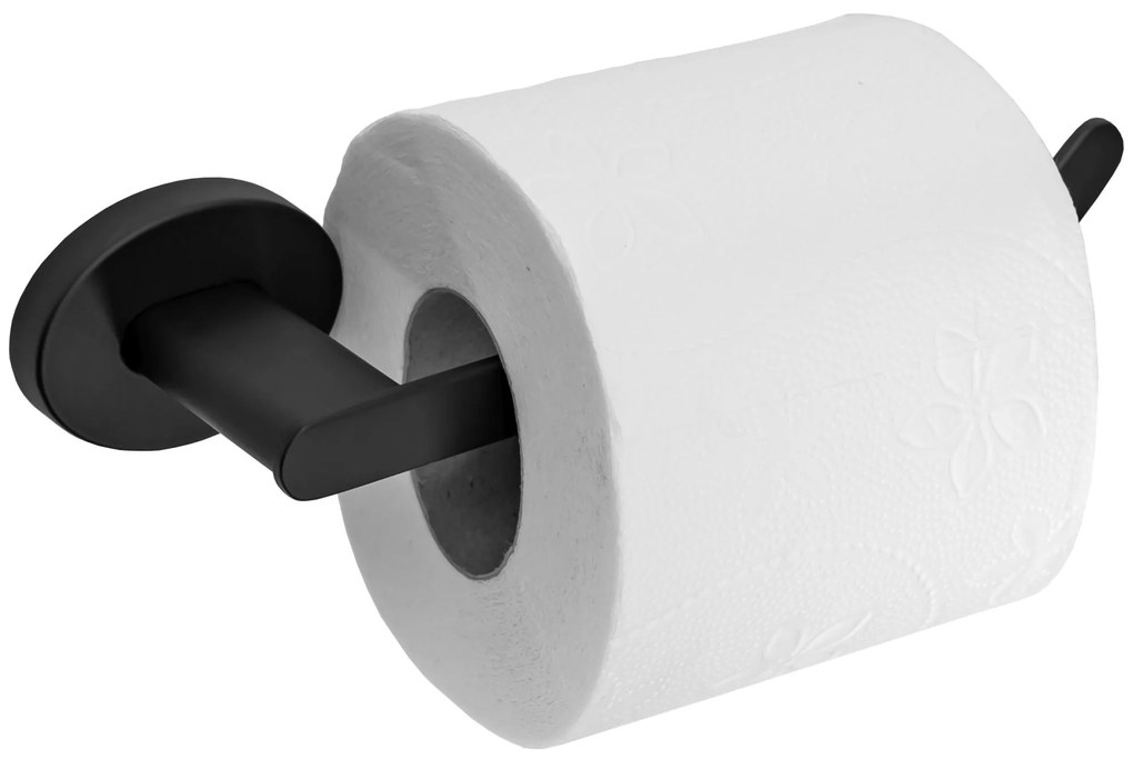 Falra szerelhető wc papír tartó Black 322186