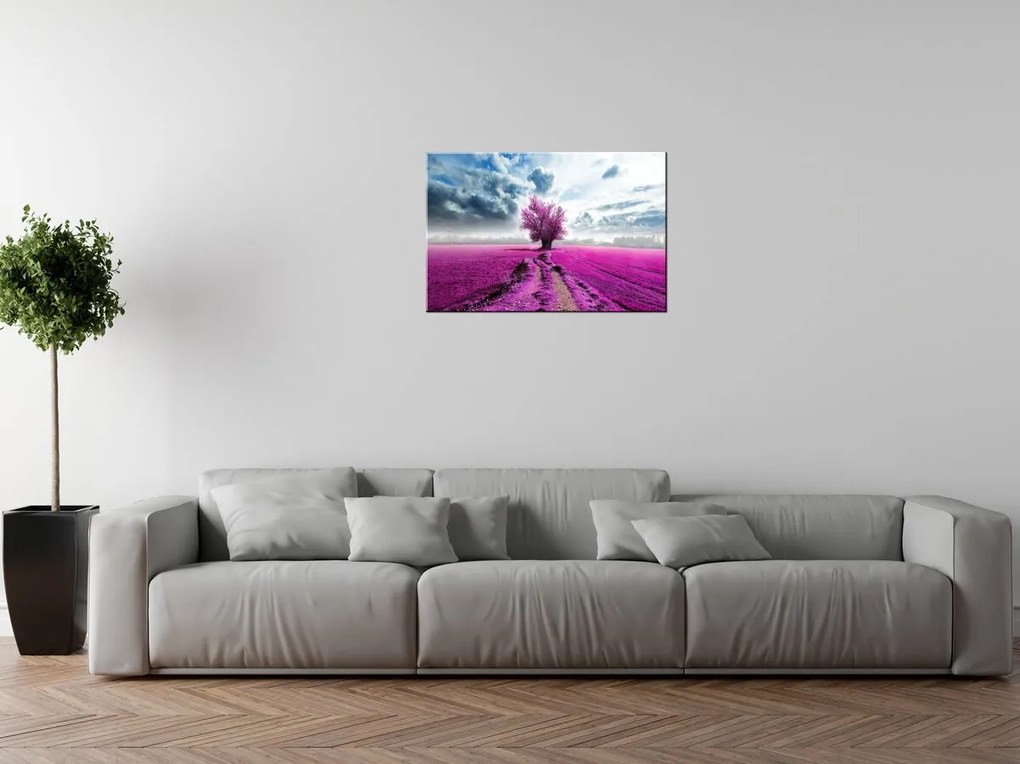Gario Vászonkép Fa a lila mezon Méret: 40 x 100 cm