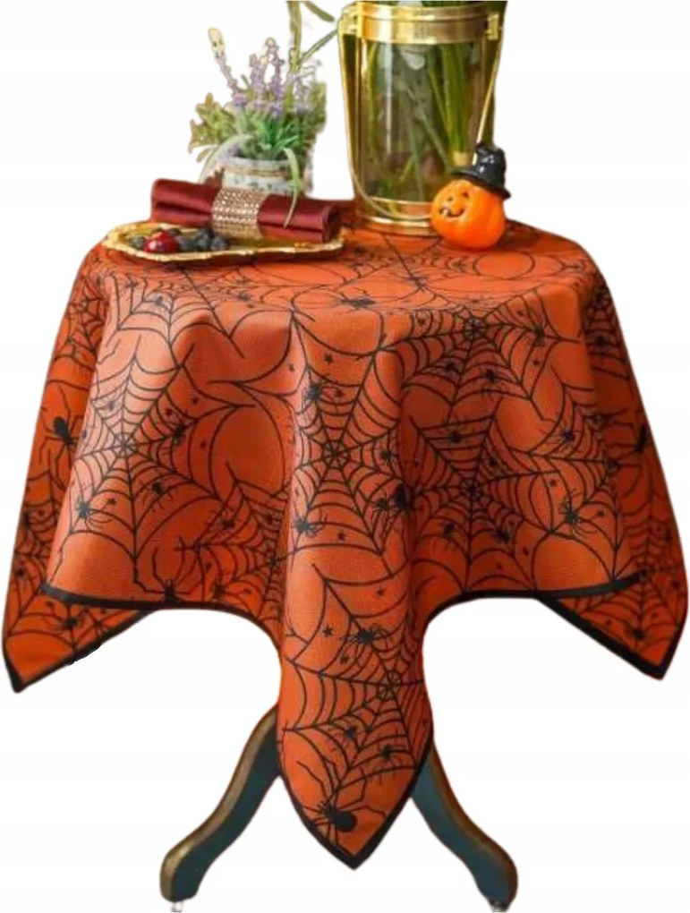 Abrosz Asztalra 85x85 cm Dekoratív Tematikus Őszi Halloween Pókok
