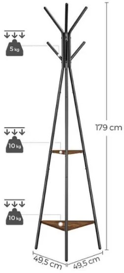 Álló fogas LINEA fekete/barna