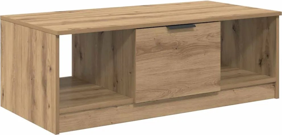 vidaXL Dohányzóasztal fiókkal Artisan tölgy 102 x 50 x 36cm Faanyag