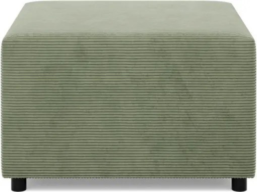 Zeus puff, kordbársony, 70x70, zöld