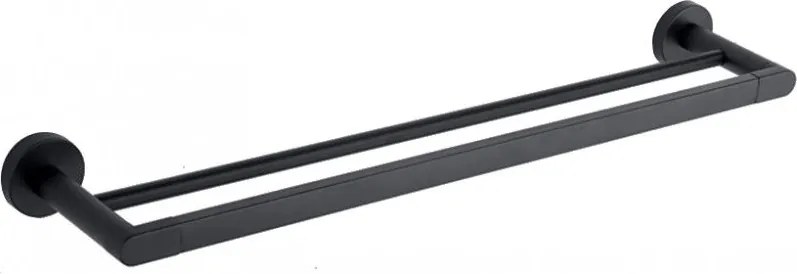 Mexen Tiber dupla törölközőtartó, fekete - 7050525-70